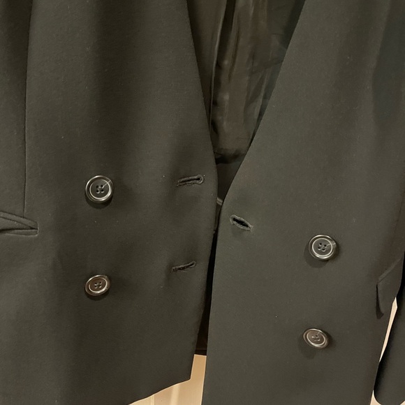 J. Crew black blazer, 00 double breasted French style - Picture 4 of 5